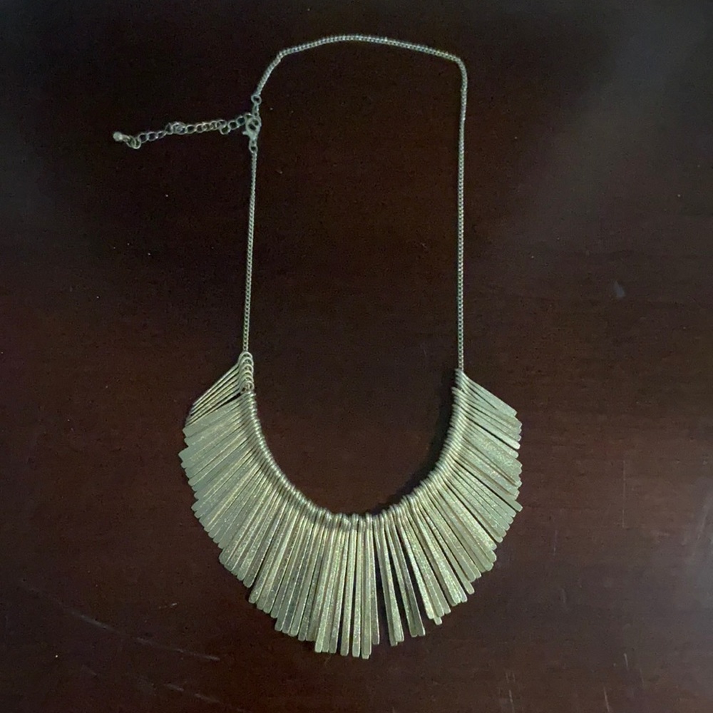 Gold statement necklace
